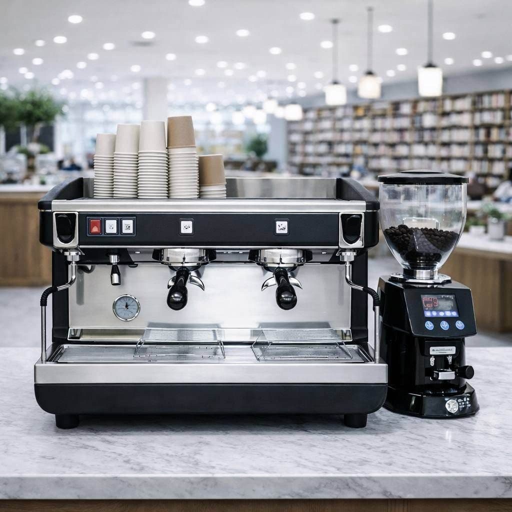 Двухгруппная Nuova Simonelli Appia с кофемолкой